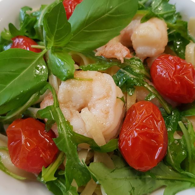 Salade met garnalen