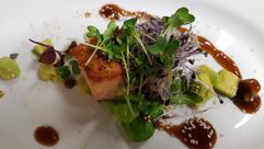 Zalm met waterkers