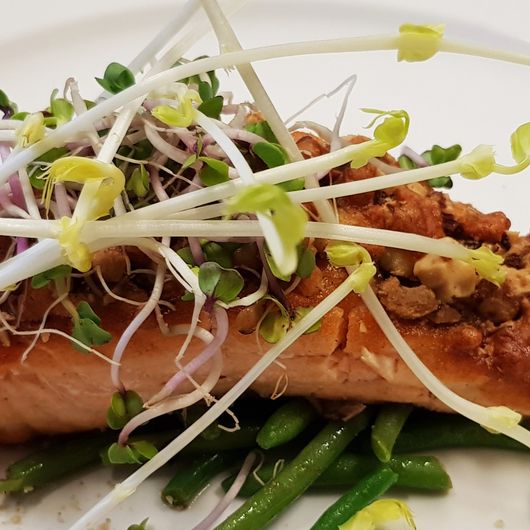 Zalm met noten